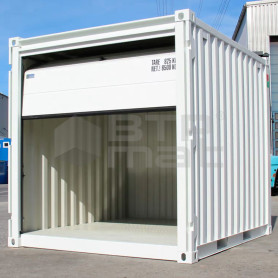 Container de stockage de 10 Pieds avec Ouverture « Porte Garage Sectionnelle »