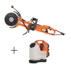 HUSQVARNA K 4000 Cut-n-Break - Découpeuse électrique 230V + Réservoir d'eau WT 15i 15L Offert