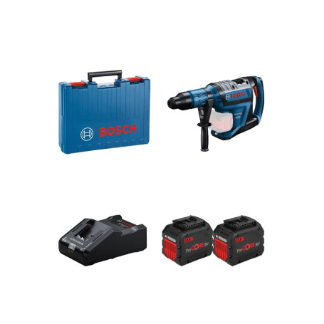 BOSCH GBH 18V-45 C - Perforateur sans-fil DSD max en coffret avec 2 batteries 18V  et chargeur